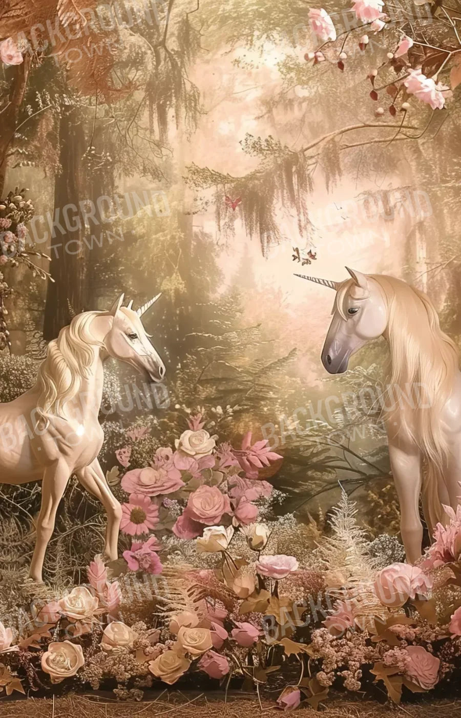 Mornings With Unicorns 9’X14’ Ultracloth (108 X 168 Inch) Backdrop