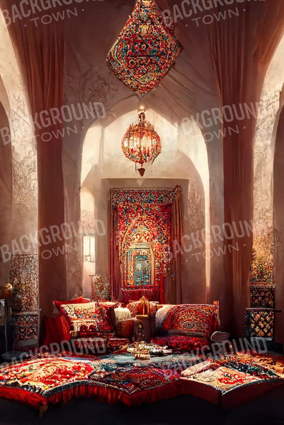 Moroccan Oasis 1 8X10 5’X8’ Ultracloth (60 X 96 Inch) Backdrop