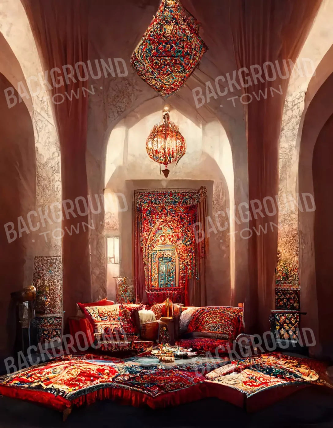 Moroccan Oasis 1 8X10 6’X8’ Fleece (72 X 96 Inch) Backdrop