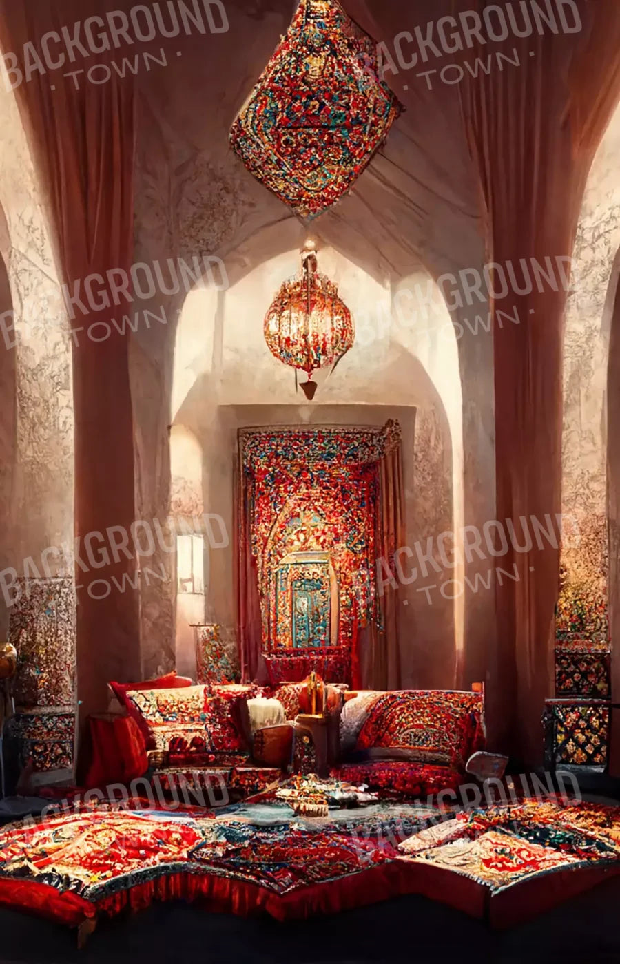 Moroccan Oasis 1 8X10 8’X12’ Ultracloth (96 X 144 Inch) Backdrop