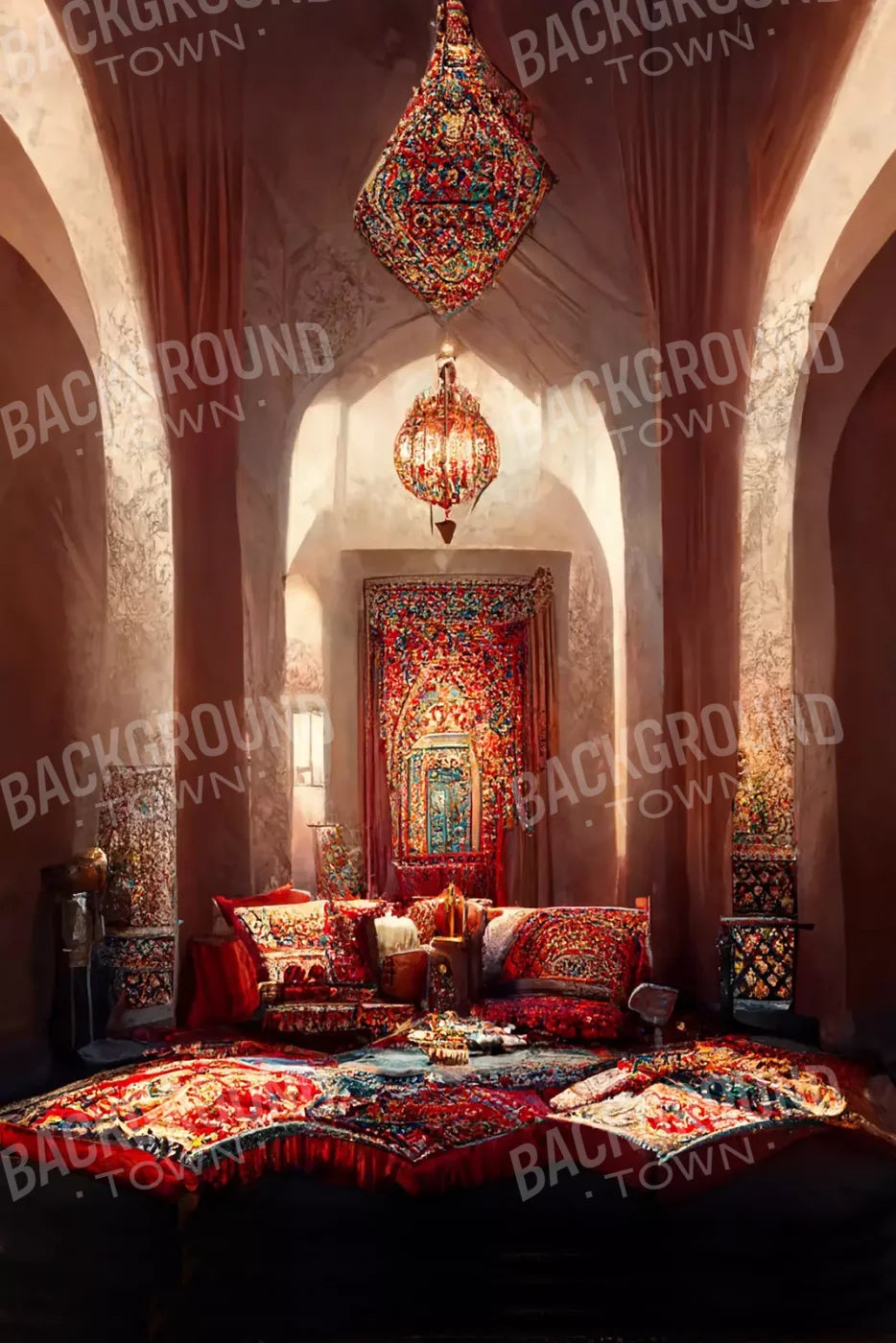 Moroccan Oasis 1 8X12 5’X8’ Ultracloth (60 X 96 Inch) Backdrop