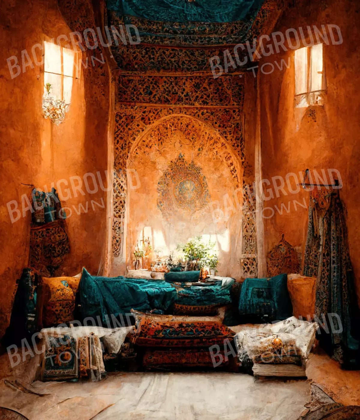 Moroccan Oasis 2 8X10 10X12 Ultracloth ( 120 X 144 Inch ) Backdrop