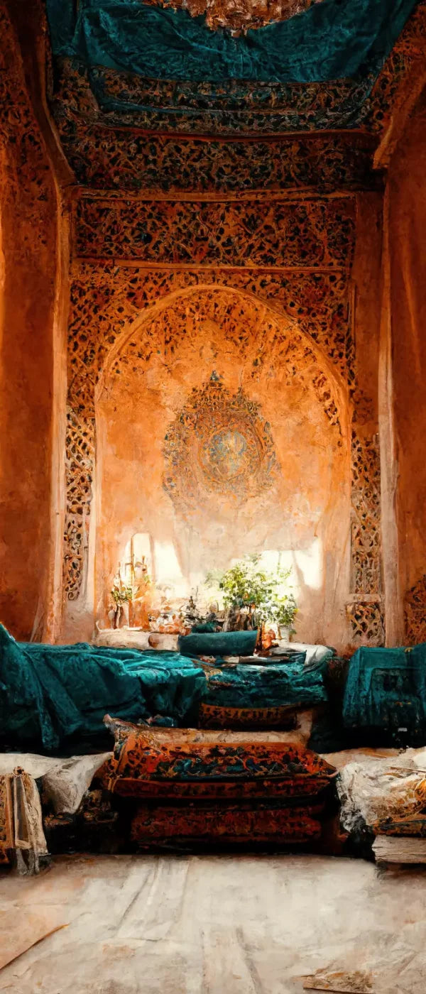 Moroccan Oasis 2 8X10 5X12 Ultracloth For Westcott X-Drop ( 60 X 144 Inch ) Backdrop