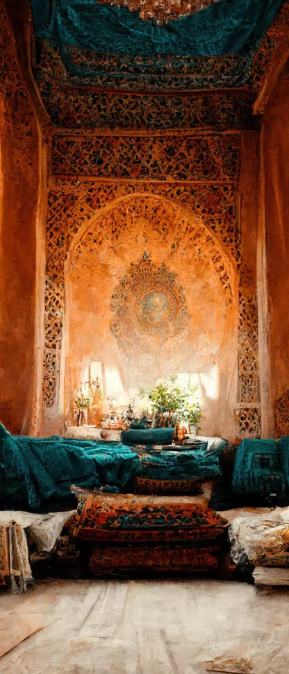 Moroccan Oasis 2 8X10 5X12 Ultracloth For Westcott X-Drop ( 60 X 144 Inch ) Backdrop