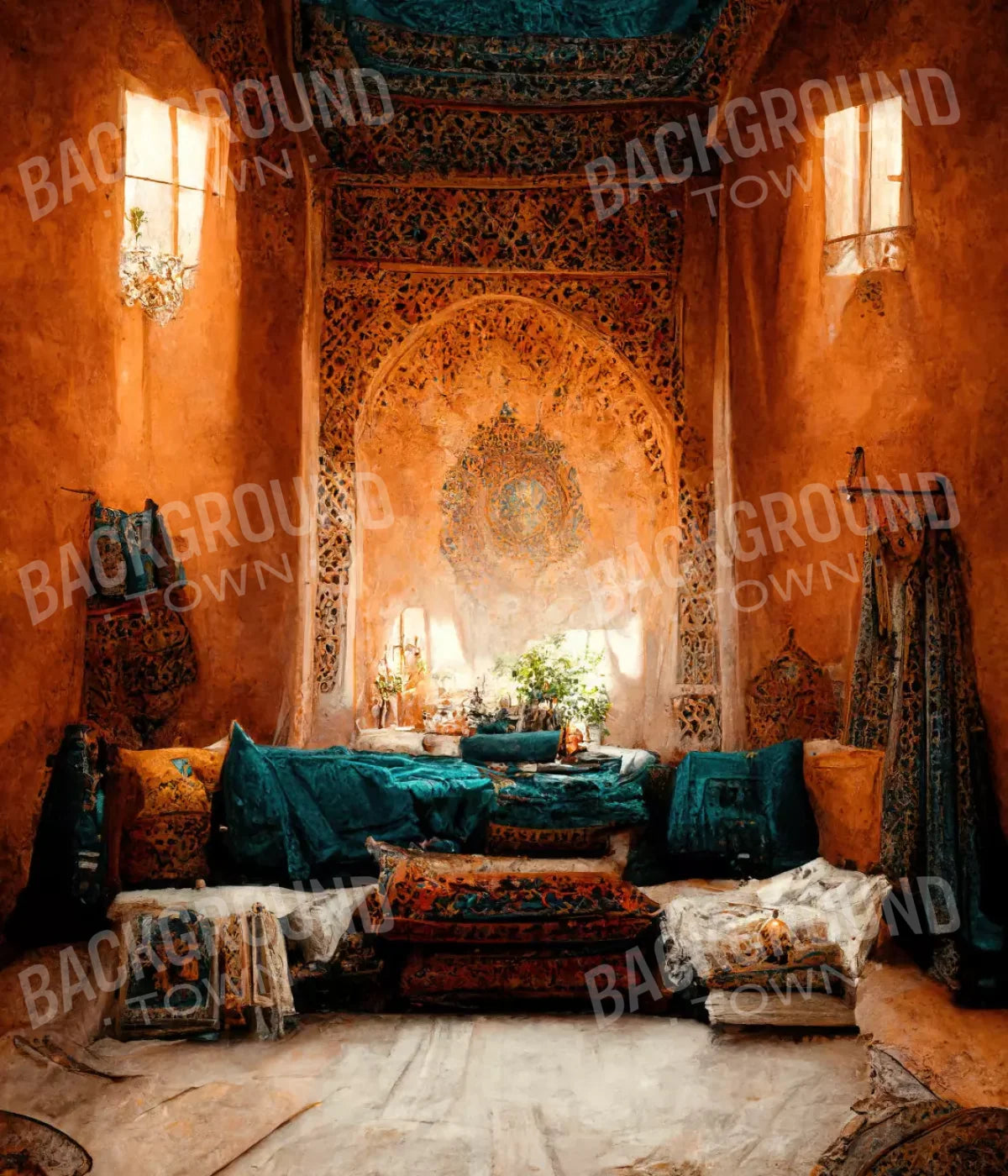 Moroccan Oasis 2 8X12 10X12 Ultracloth ( 120 X 144 Inch ) Backdrop