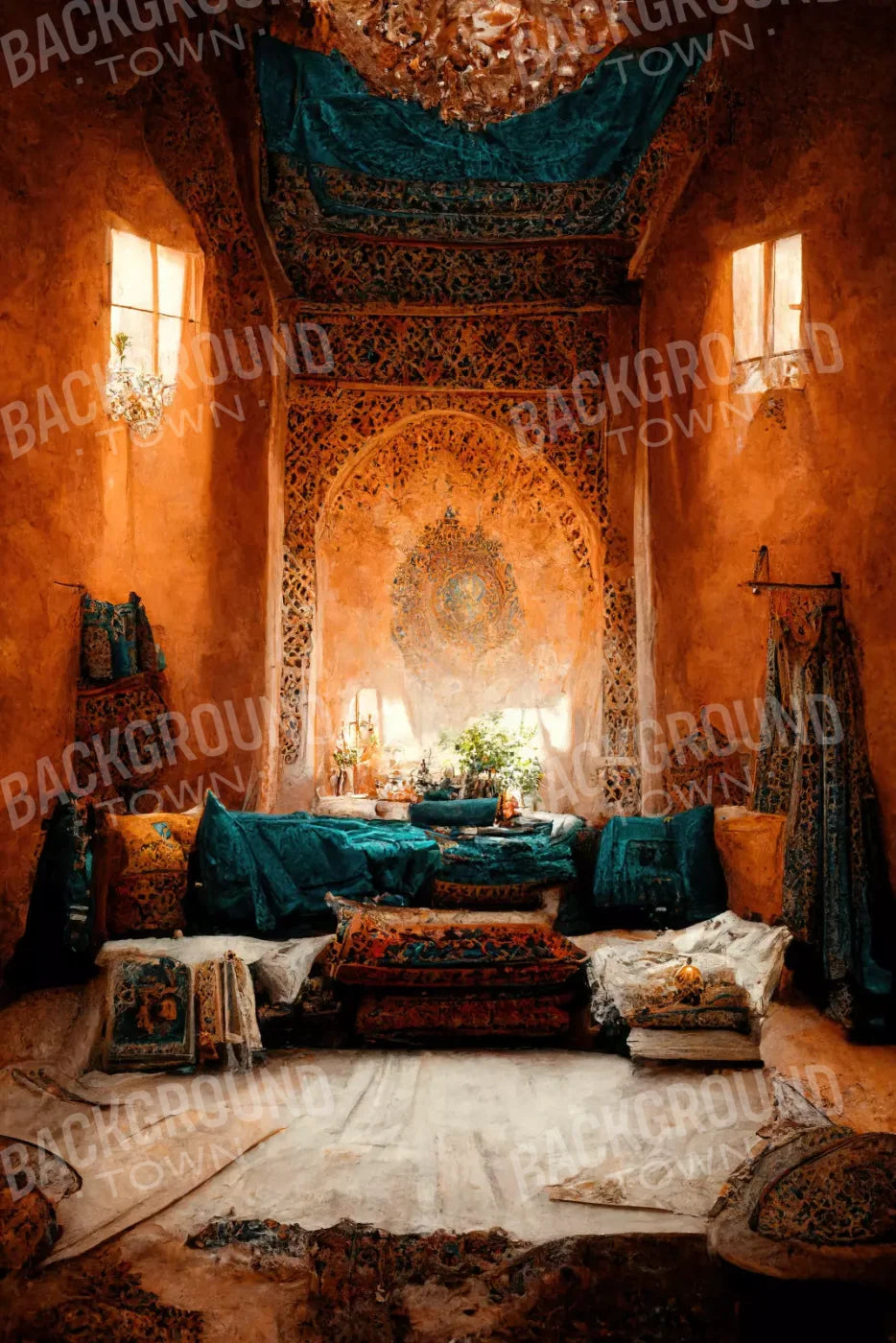 Moroccan Oasis 2 8X12 5X8 Ultracloth ( 60 X 96 Inch ) Backdrop