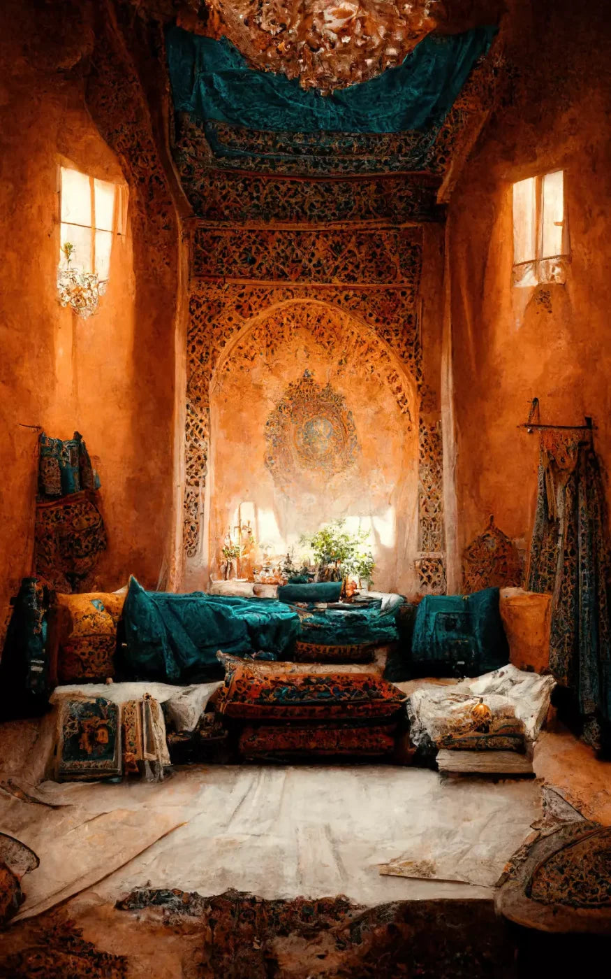 Moroccan Oasis 2 8X12 9X14 Ultracloth ( 108 X 168 Inch ) Backdrop