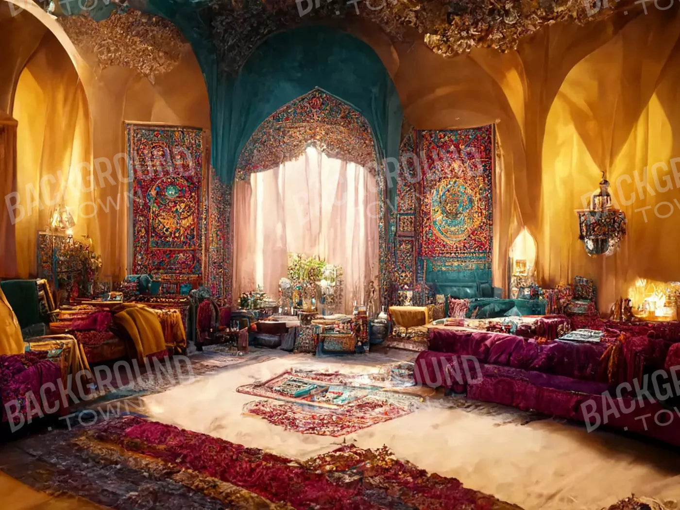 Moroccan Oasis 3 10X8 Fleece ( 120 X 96 Inch ) Backdrop