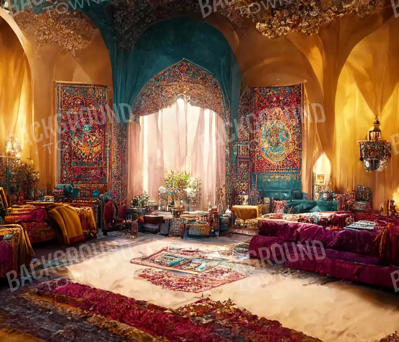 Moroccan Oasis 3 12X10 Ultracloth ( 144 X 120 Inch ) Backdrop