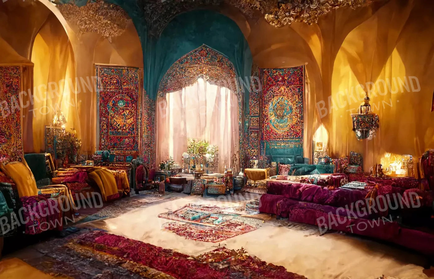 Moroccan Oasis 3 12X8 Ultracloth ( 144 X 96 Inch ) Backdrop