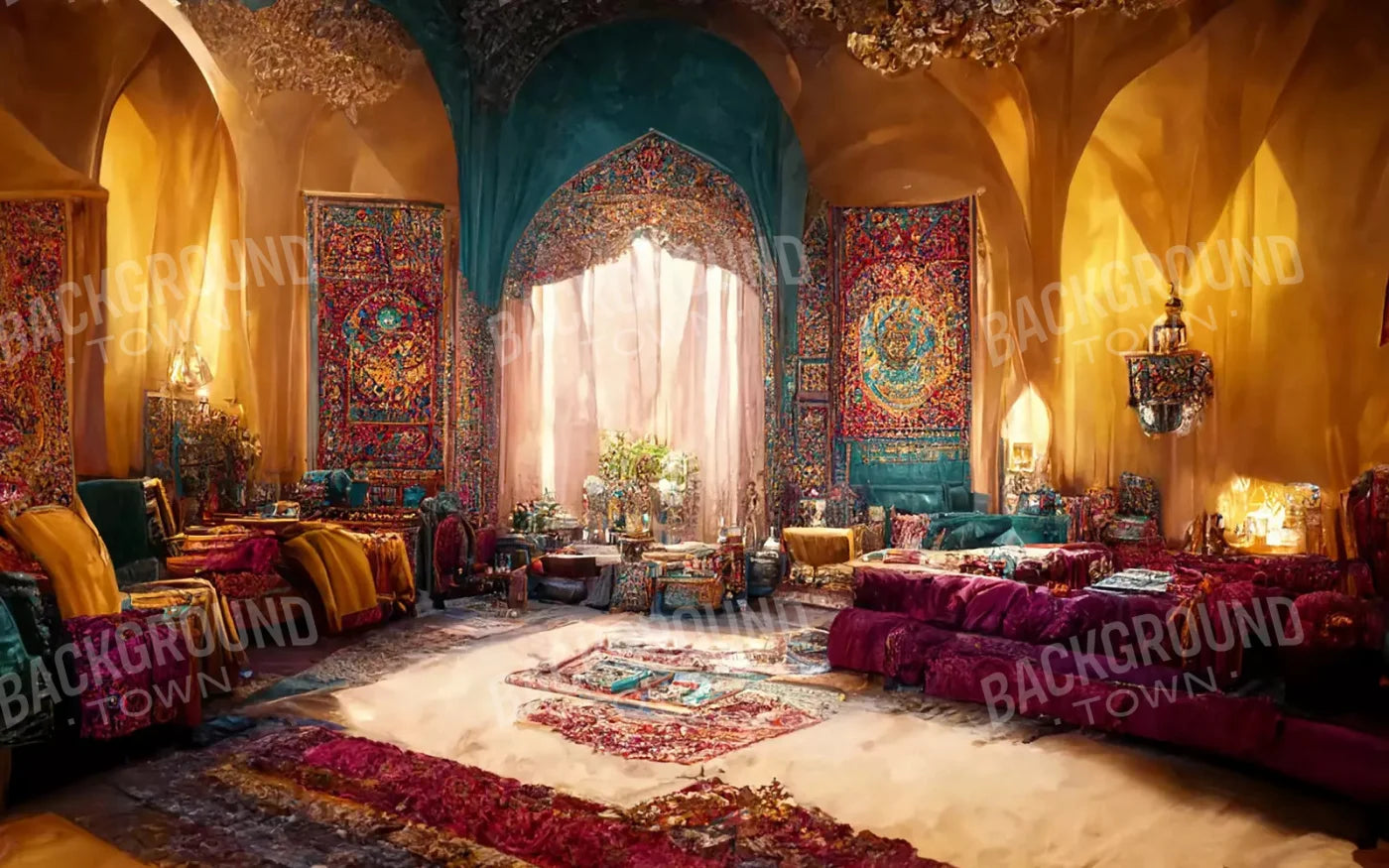 Moroccan Oasis 3 14X9 Ultracloth ( 168 X 108 Inch ) Backdrop