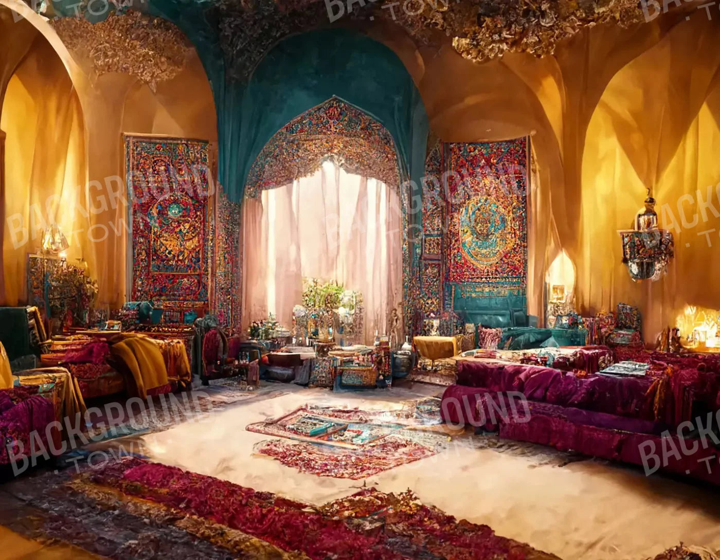 Moroccan Oasis 3 8X6 Fleece ( 96 X 72 Inch ) Backdrop