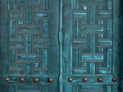Moroccan Teal 10X8 Fleece ( 120 X 96 Inch ) Backdrop