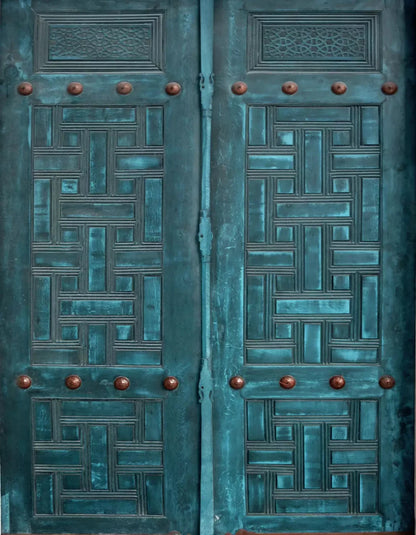 Moroccan Teal 6X8 Fleece ( 72 X 96 Inch ) Backdrop