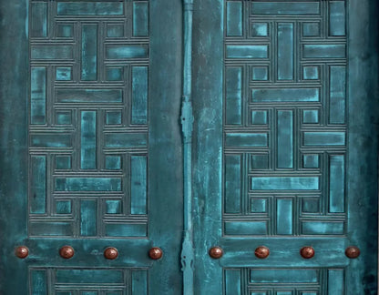 Moroccan Teal 8X6 Fleece ( 96 X 72 Inch ) Backdrop