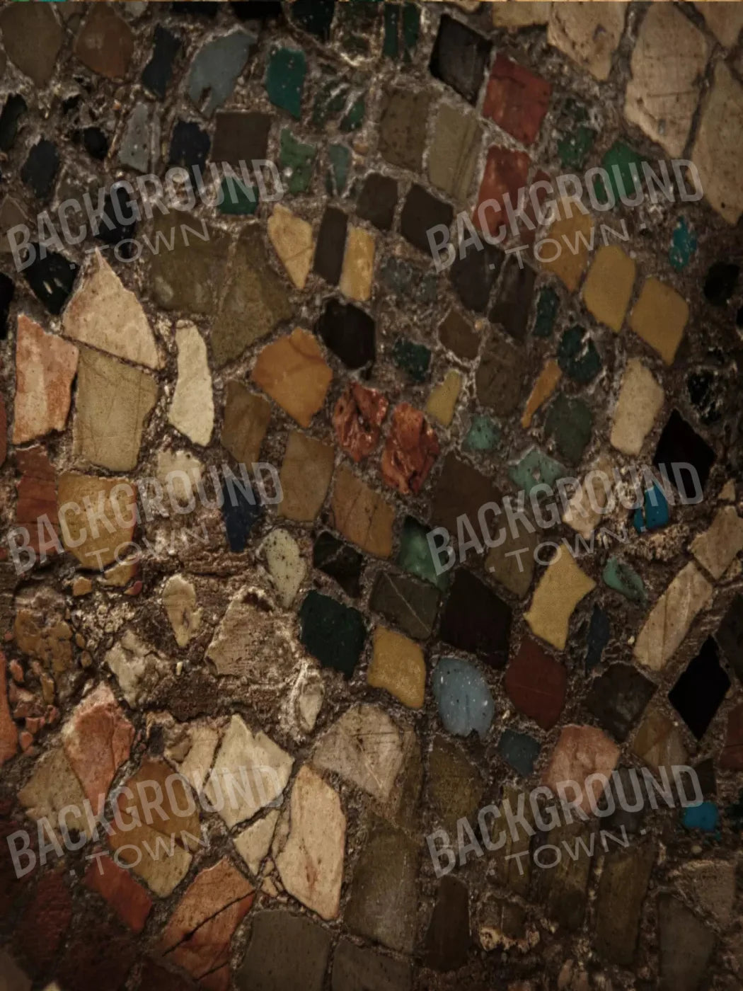 Mosaic Deep 8X10 Fleece ( 96 X 120 Inch ) Backdrop