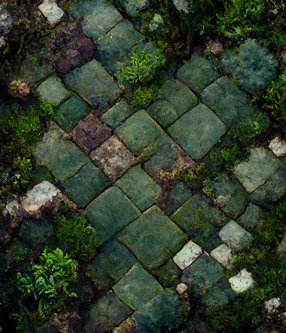 Mossy Flagstone 10X12 Ultracloth ( 120 X 144 Inch ) Backdrop