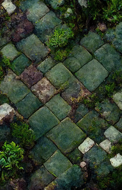 Mossy Flagstone 8X12 Ultracloth ( 96 X 144 Inch ) Backdrop