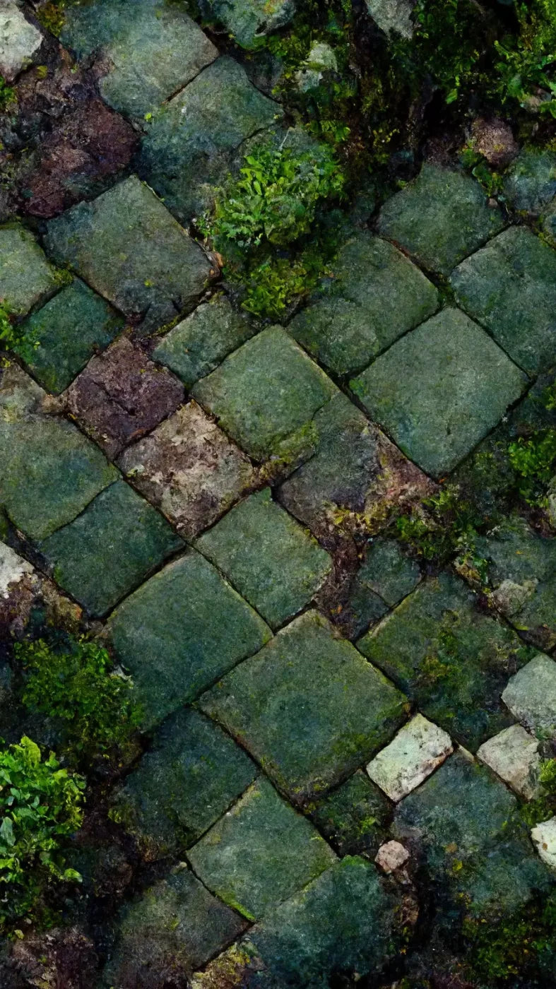 Mossy Flagstone 8X14 Ultracloth ( 96 X 168 Inch ) Backdrop
