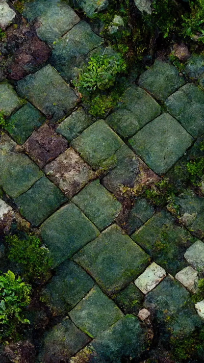 Mossy Flagstone 8X14 Ultracloth ( 96 X 168 Inch ) Backdrop