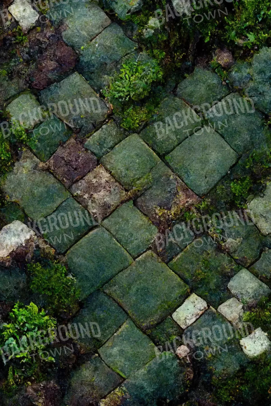 Mossy Flagstone Rubbermat Floor 4X5 ( 48 X 60 Inch )