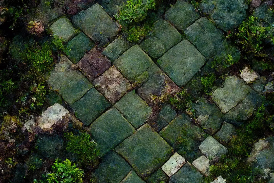 Mossy Flagstone Rubbermat Floor 5X4 ( 60 X 48 Inch )