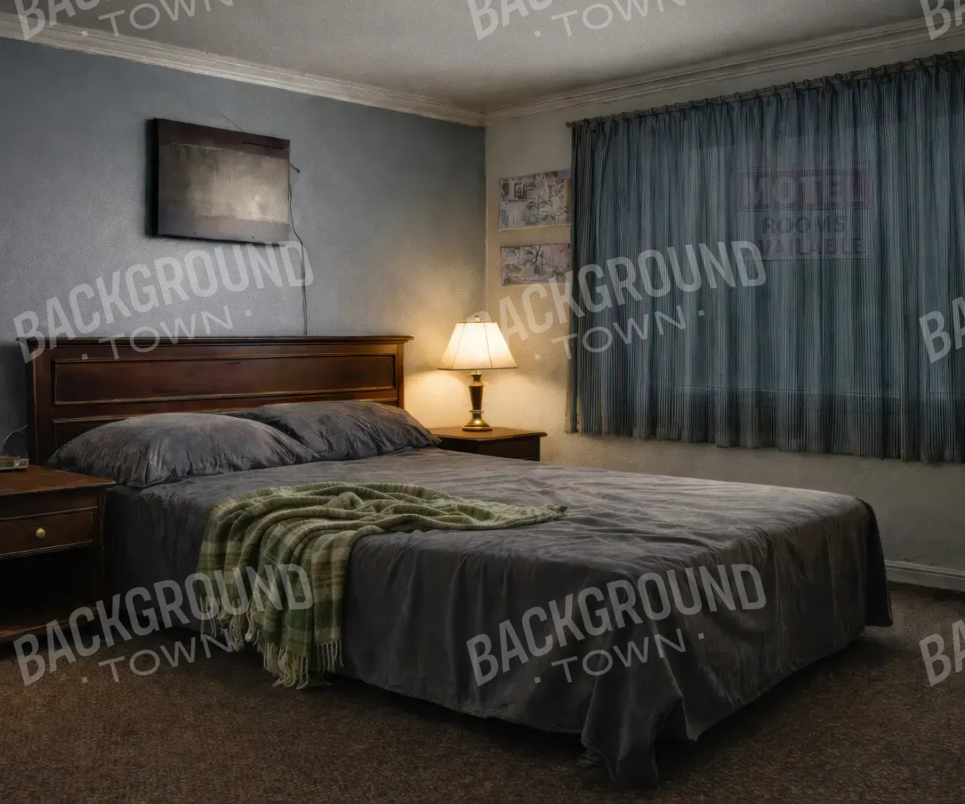 Motel Room 12’x10’ UltraCloth (144 x 120 inch) Backdrop
