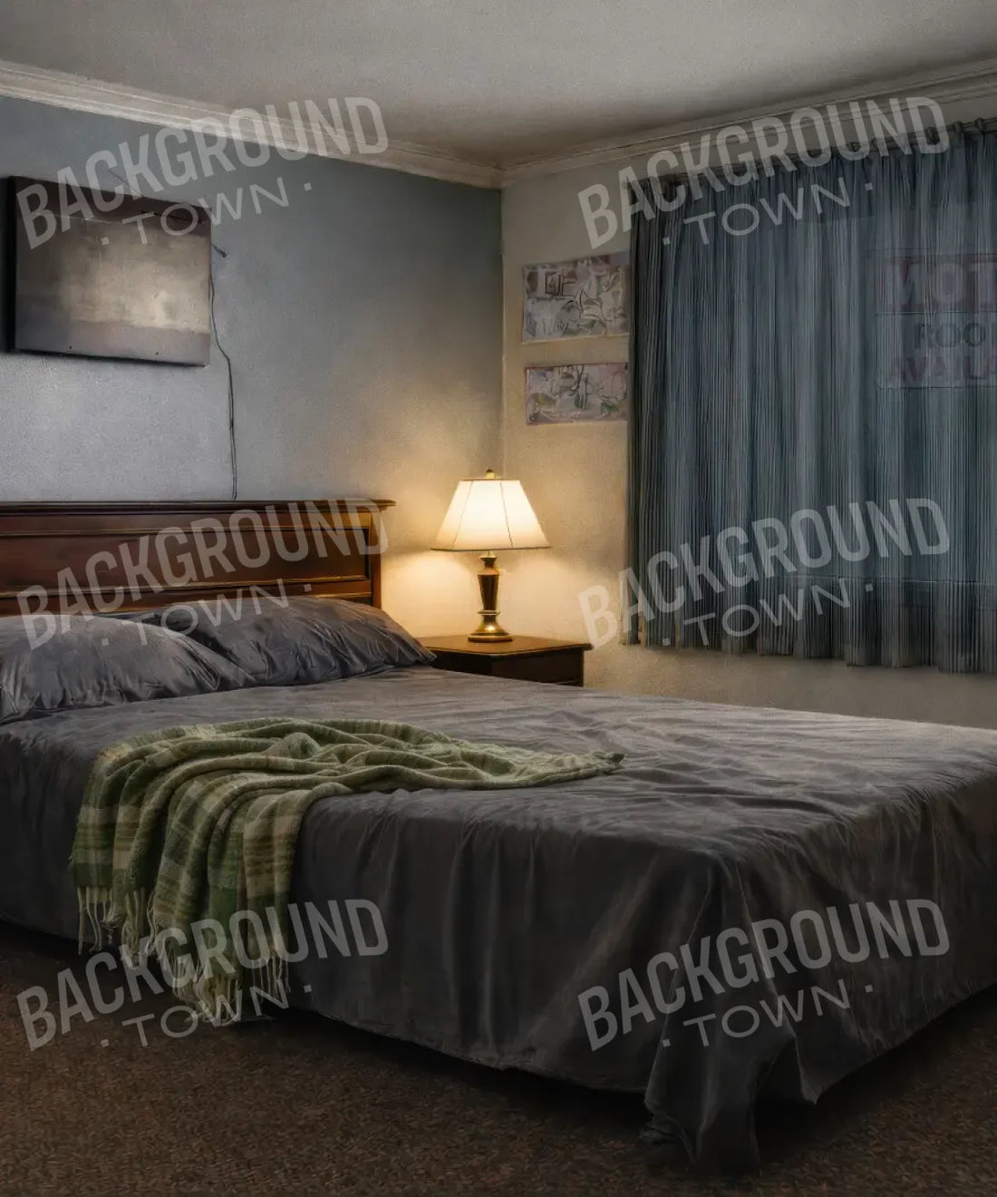 Blue Boudoir Backdrop for Photography