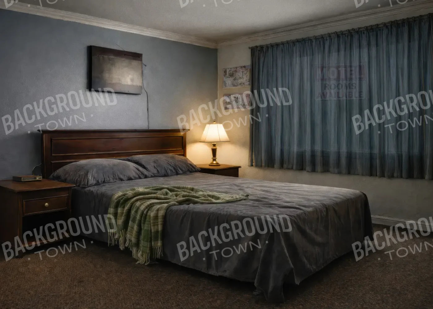 Motel Room 7’x5’ UltraCloth (84 x 60 inch) Backdrop