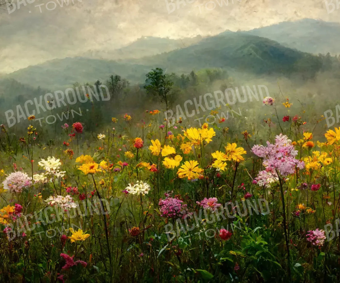 Mountain Meadows 5X42 Fleece ( 60 X 50 Inch ) Backdrop