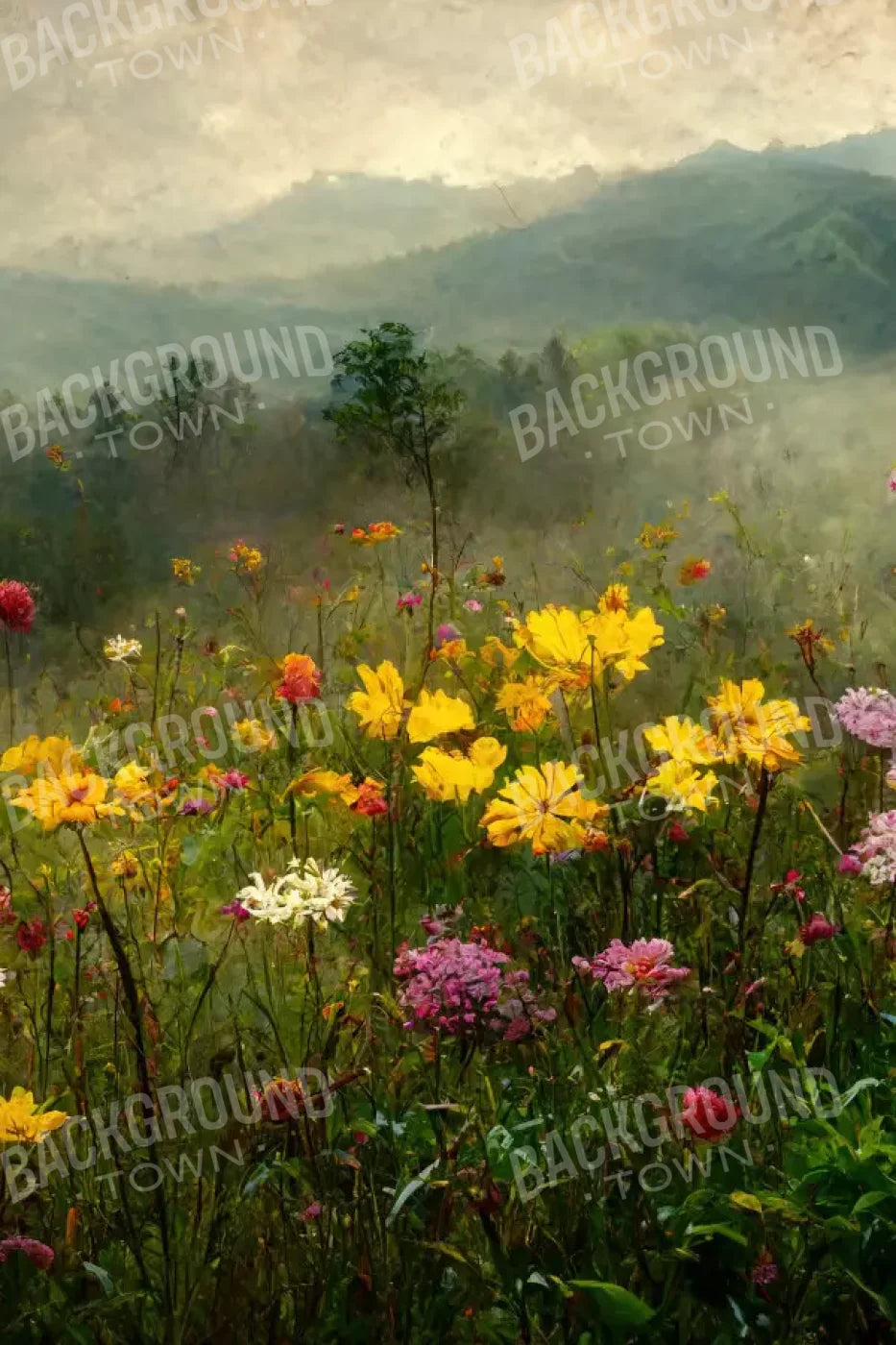 Mountain Meadows 5X8 Ultracloth ( 60 X 96 Inch ) Backdrop