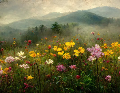 Mountain Meadows 8X6 Fleece ( 96 X 72 Inch ) Backdrop