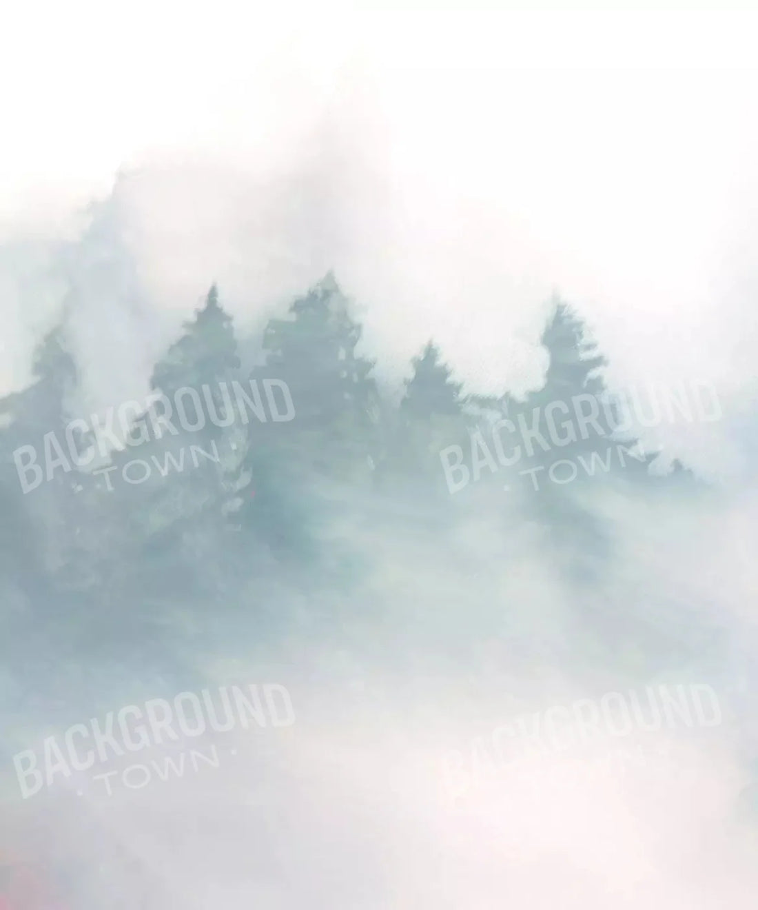 Misty tree line in mountains Backdrop for Photography
