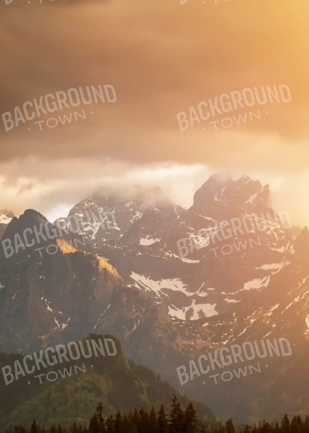 Mountain Range 5’X7’ Ultracloth (60 X 84 Inch) Backdrop