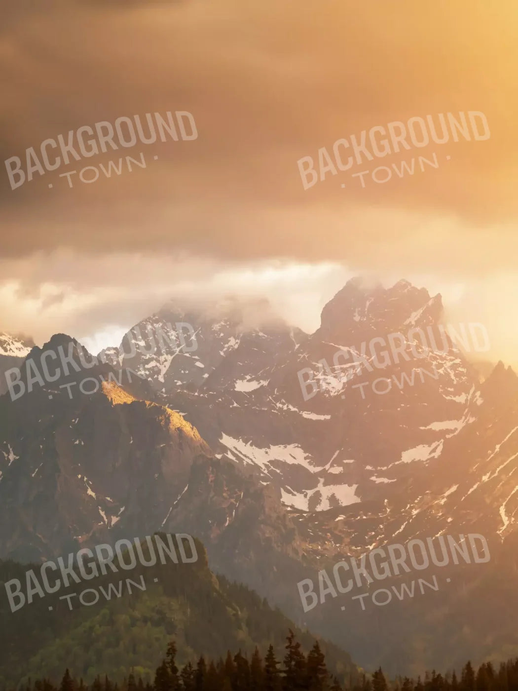 Mountain Range 6’X8’ Fleece (72 X 96 Inch) Backdrop