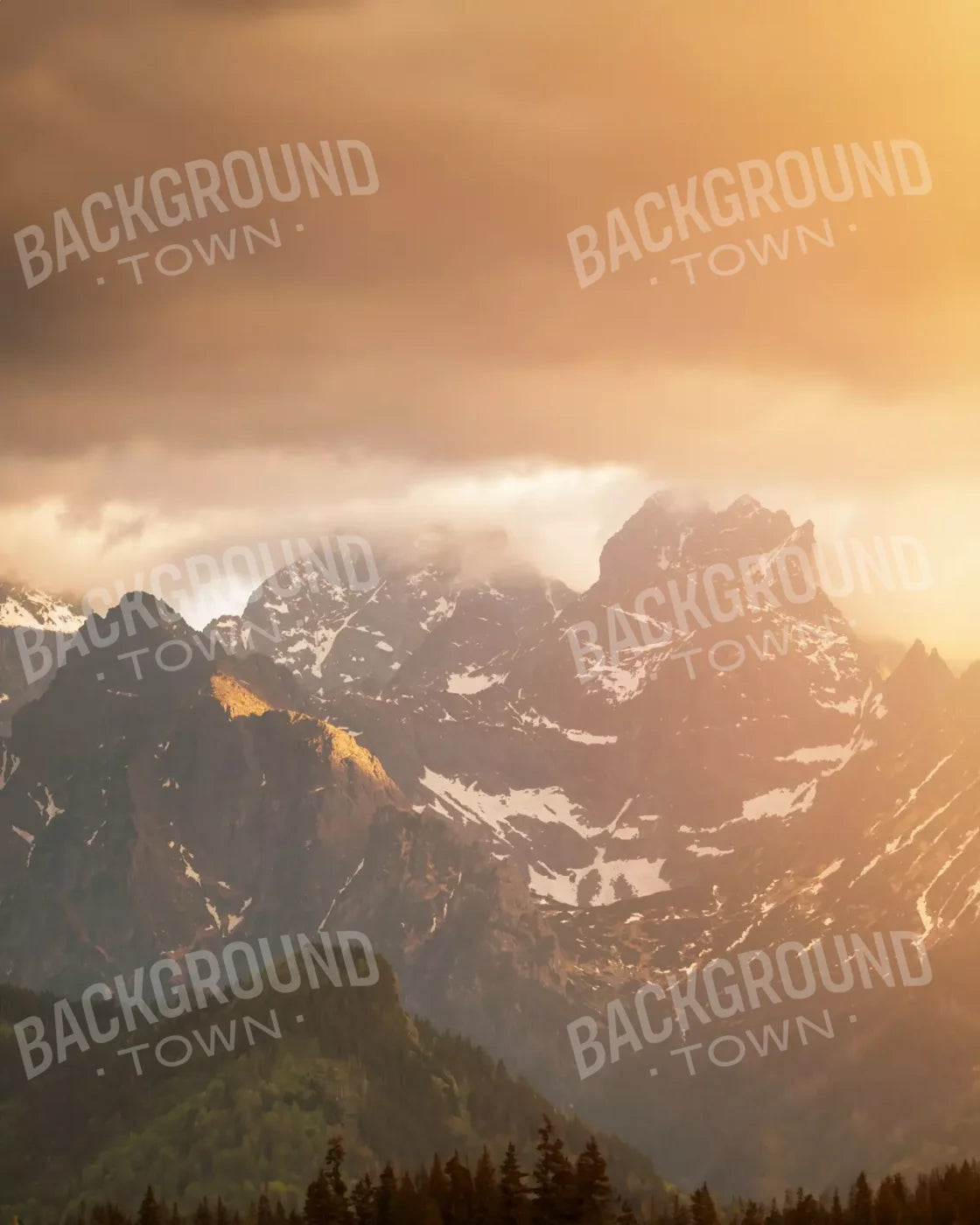 Mountain Range 8’X10’ Fleece (96 X 120 Inch) Backdrop
