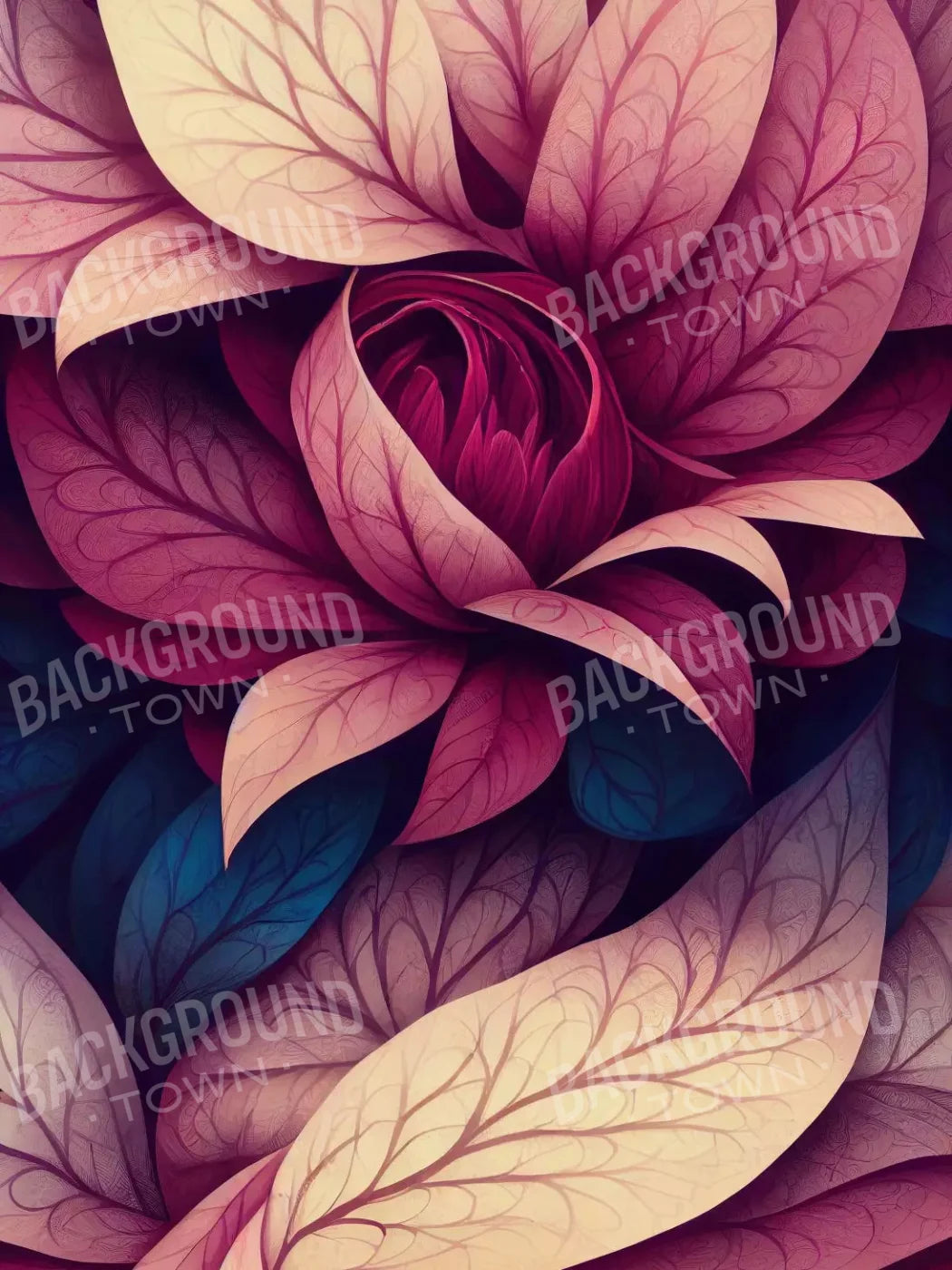 Mulberry Petals 5X7 Ultracloth ( 60 X 84 Inch ) Backdrop