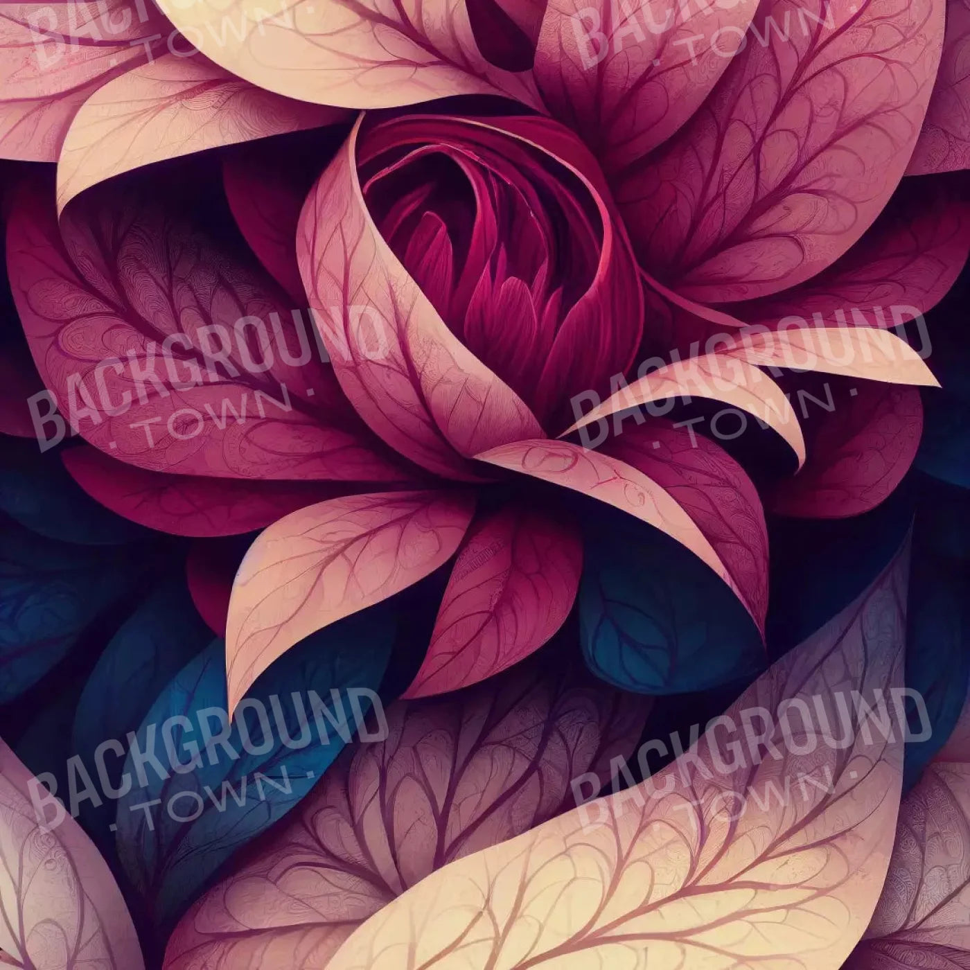 Mulberry Petals 8X8 Fleece ( 96 X Inch ) Backdrop
