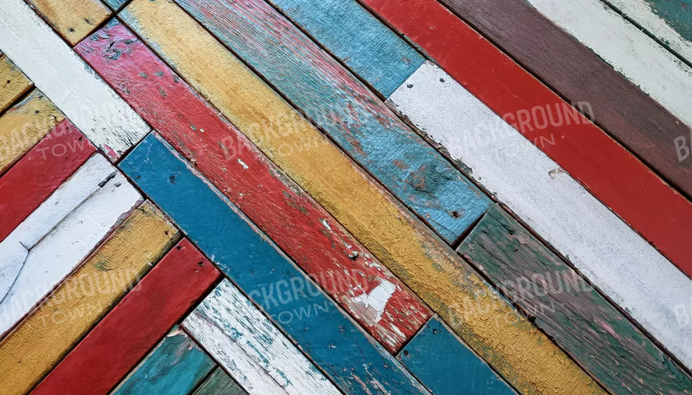 Multi Color Boards Ii 14’X8’ Ultracloth (168 X 96 Inch) Backdrop