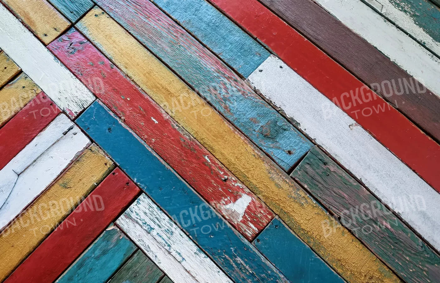 Multi Color Boards Ii 14’X9’ Ultracloth (168 X 108 Inch) Backdrop