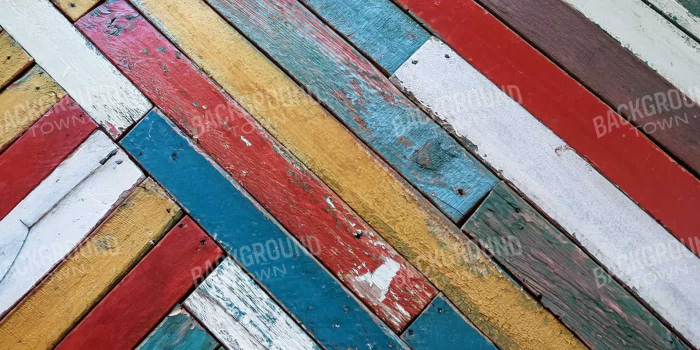 Multi Color Boards Ii 20’X10’ Ultracloth (240 X 120 Inch) Backdrop