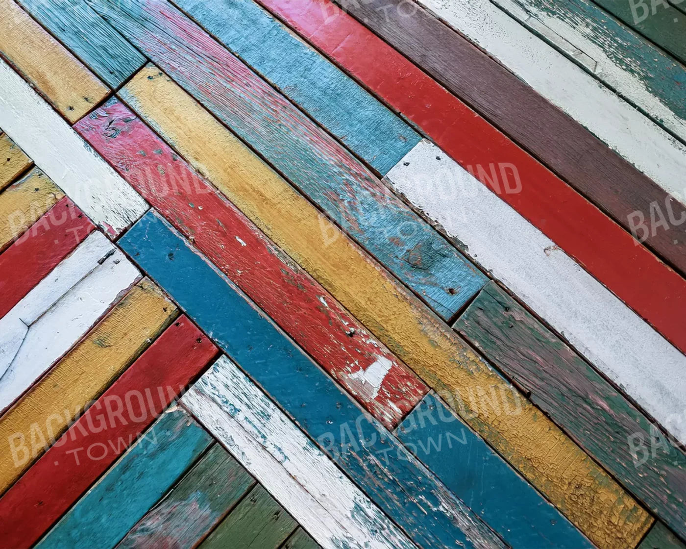 Multi Color Boards Ii 5’X4’ Rubbermat Floor (60 X 48 Inch) Backdrop