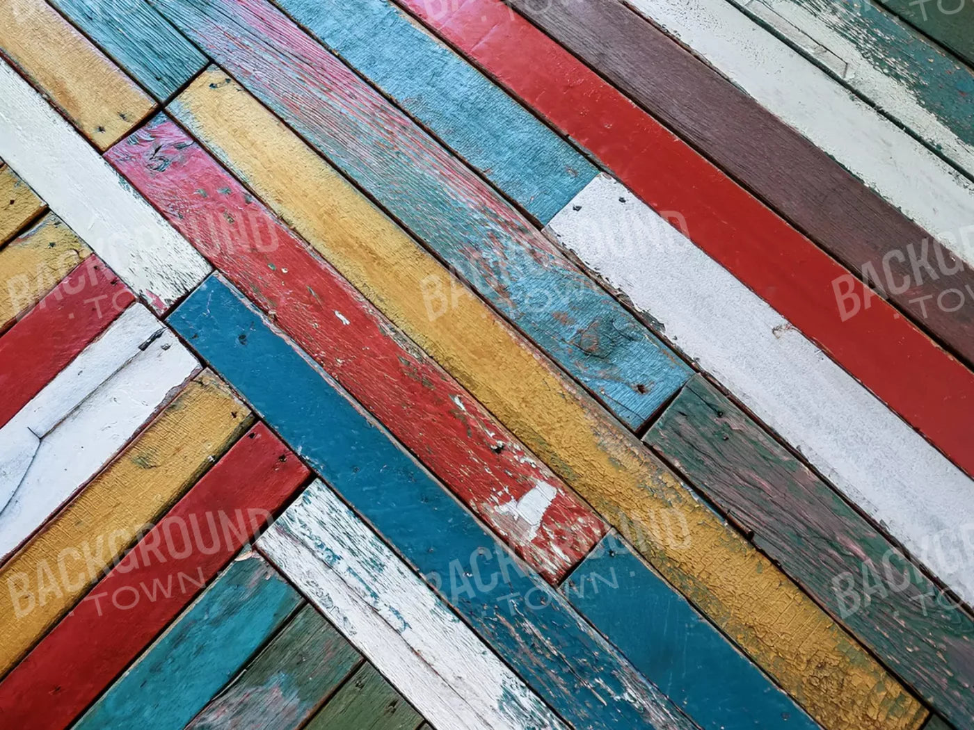 Multi Color Boards Ii 6’8X5’ Fleece (80 X 60 Inch) Backdrop