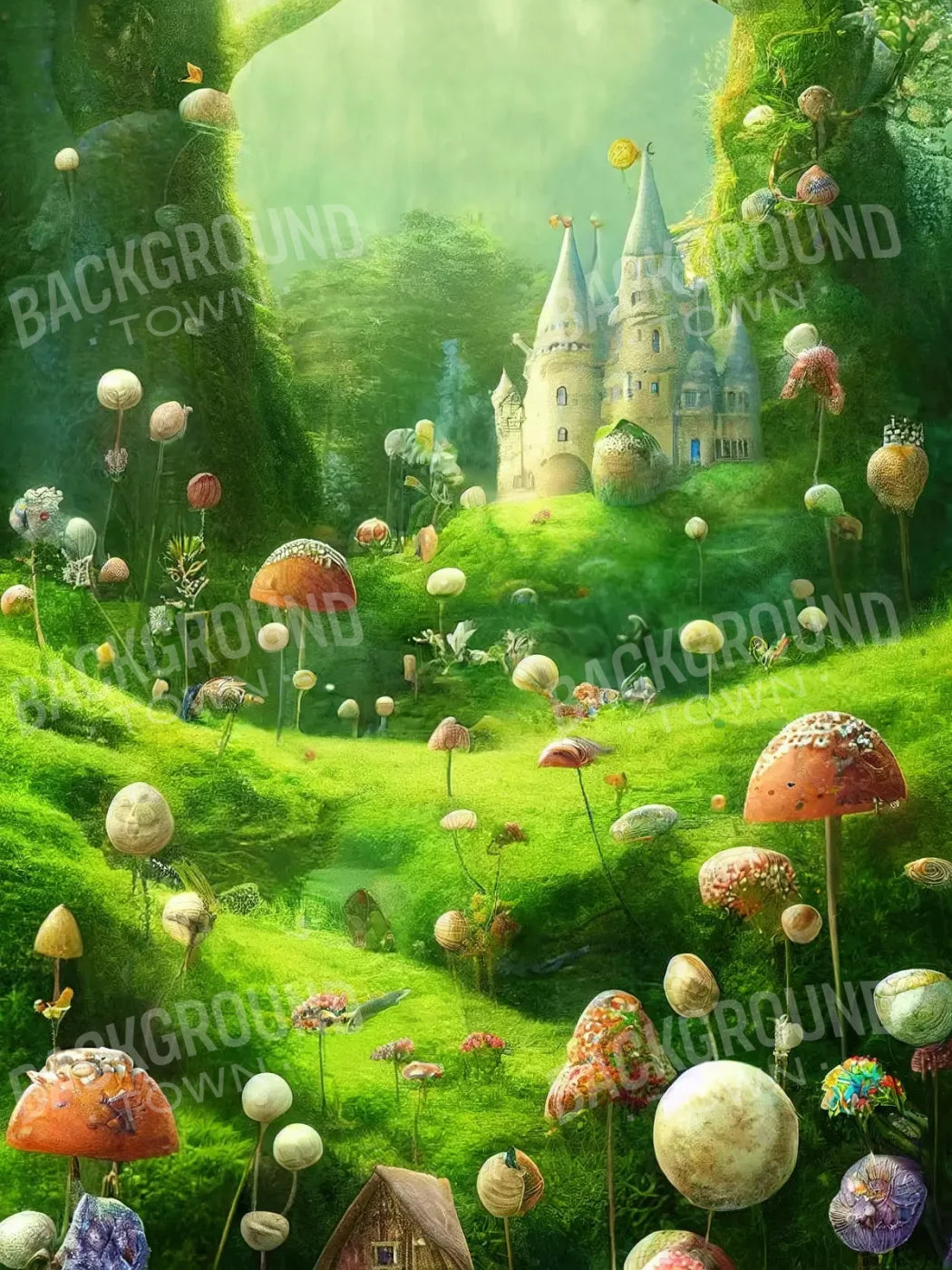 Mushroom Kingdom 5’X6’8 Fleece (60 X 80 Inch) Backdrop
