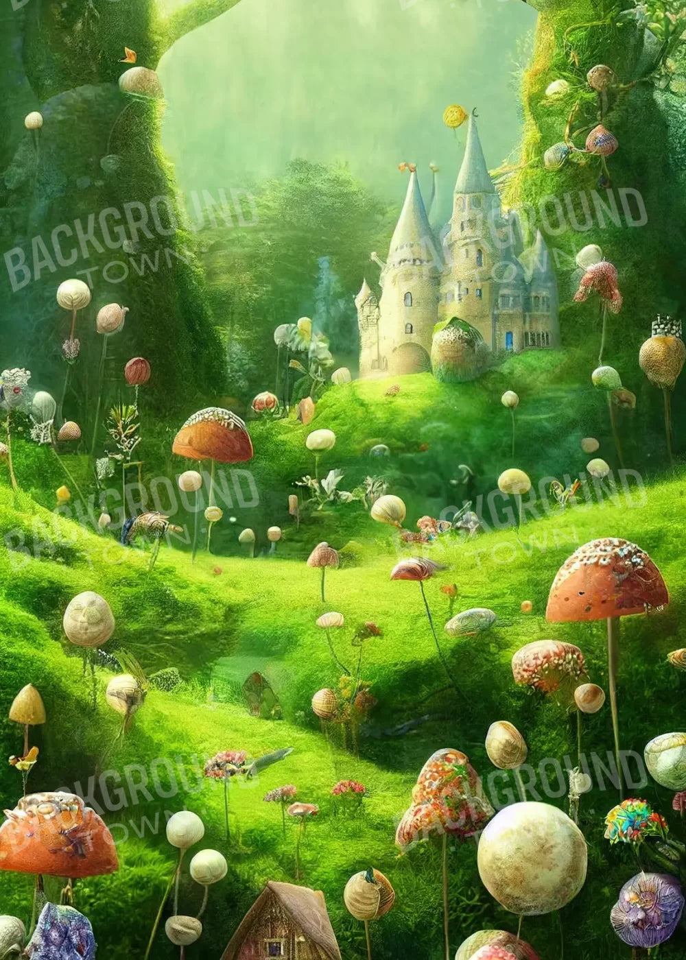 Mushroom Kingdom 5’X7’ Ultracloth (60 X 84 Inch) Backdrop