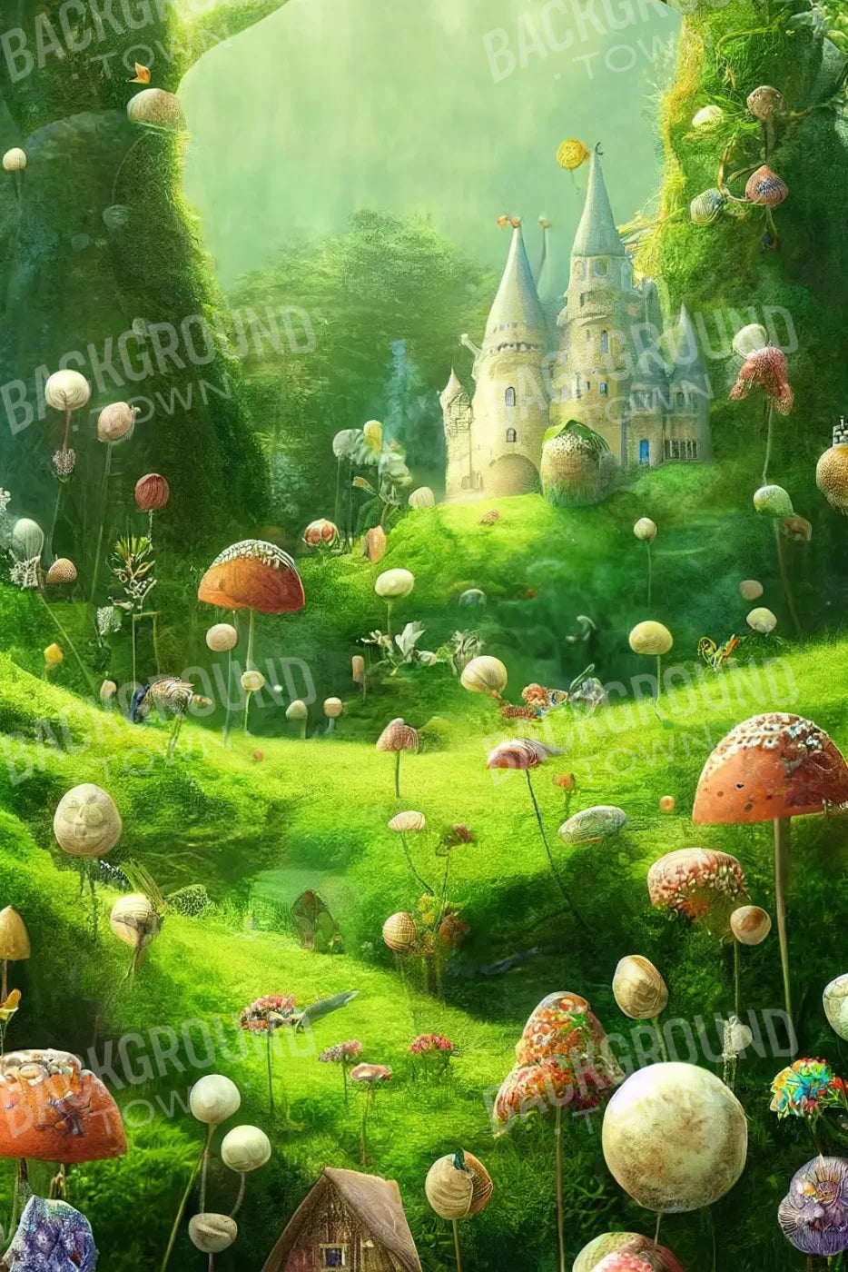 Mushroom Kingdom 8’X12’ Ultracloth (96 X 144 Inch) Backdrop