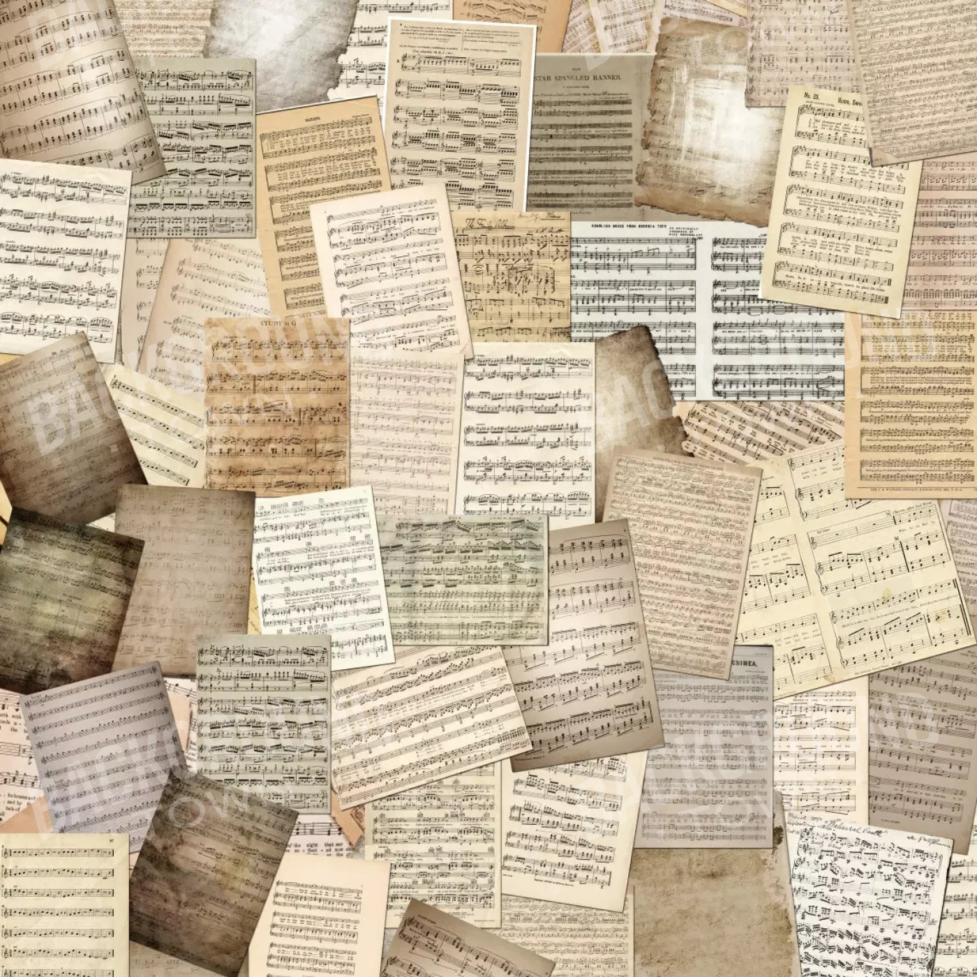 Music 10X10 Ultracloth ( 120 X Inch ) Backdrop