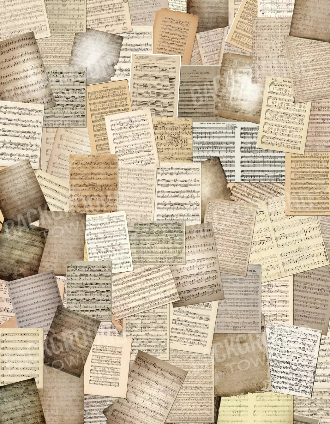 Music 6X8 Fleece ( 72 X 96 Inch ) Backdrop