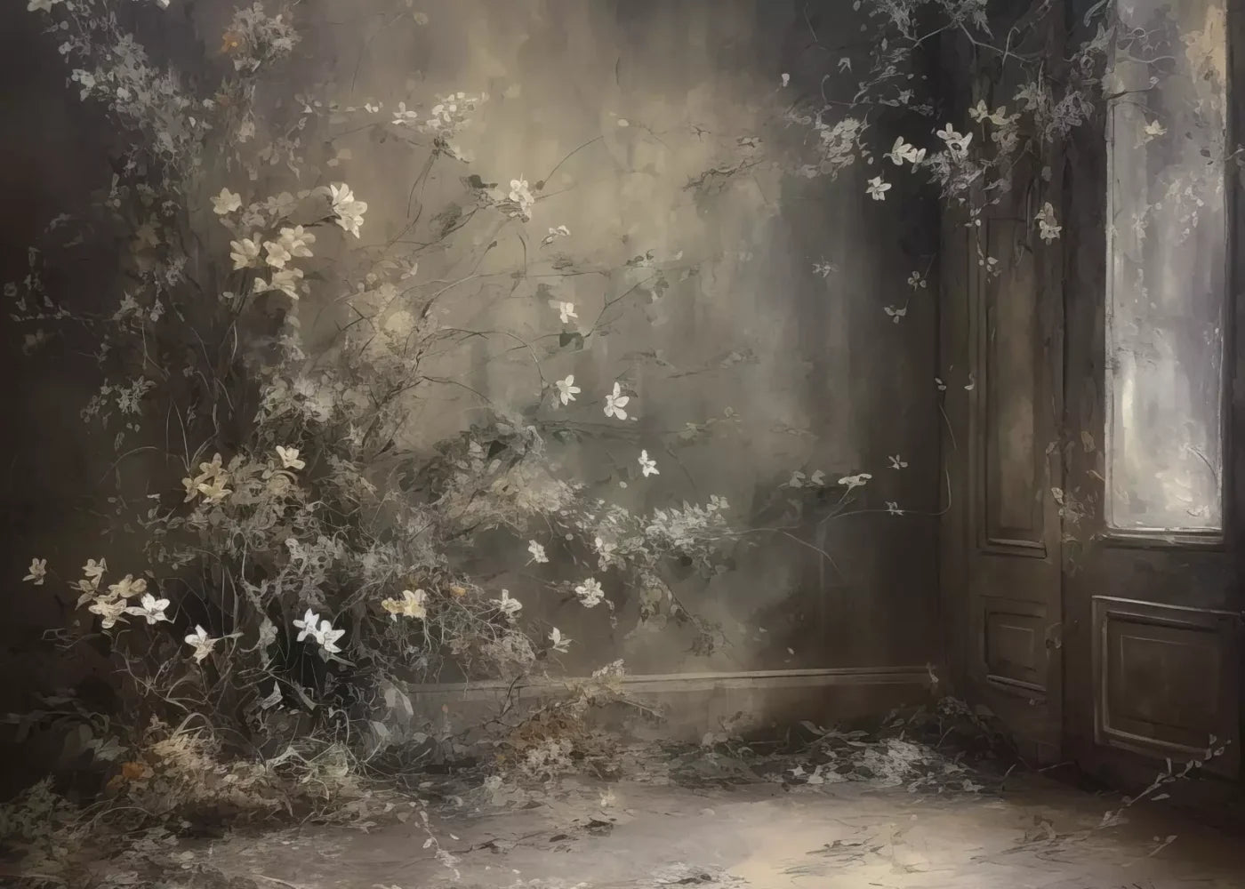 Muted Autumn Room 7’X5’ Ultracloth (84 X 60 Inch) Backdrop