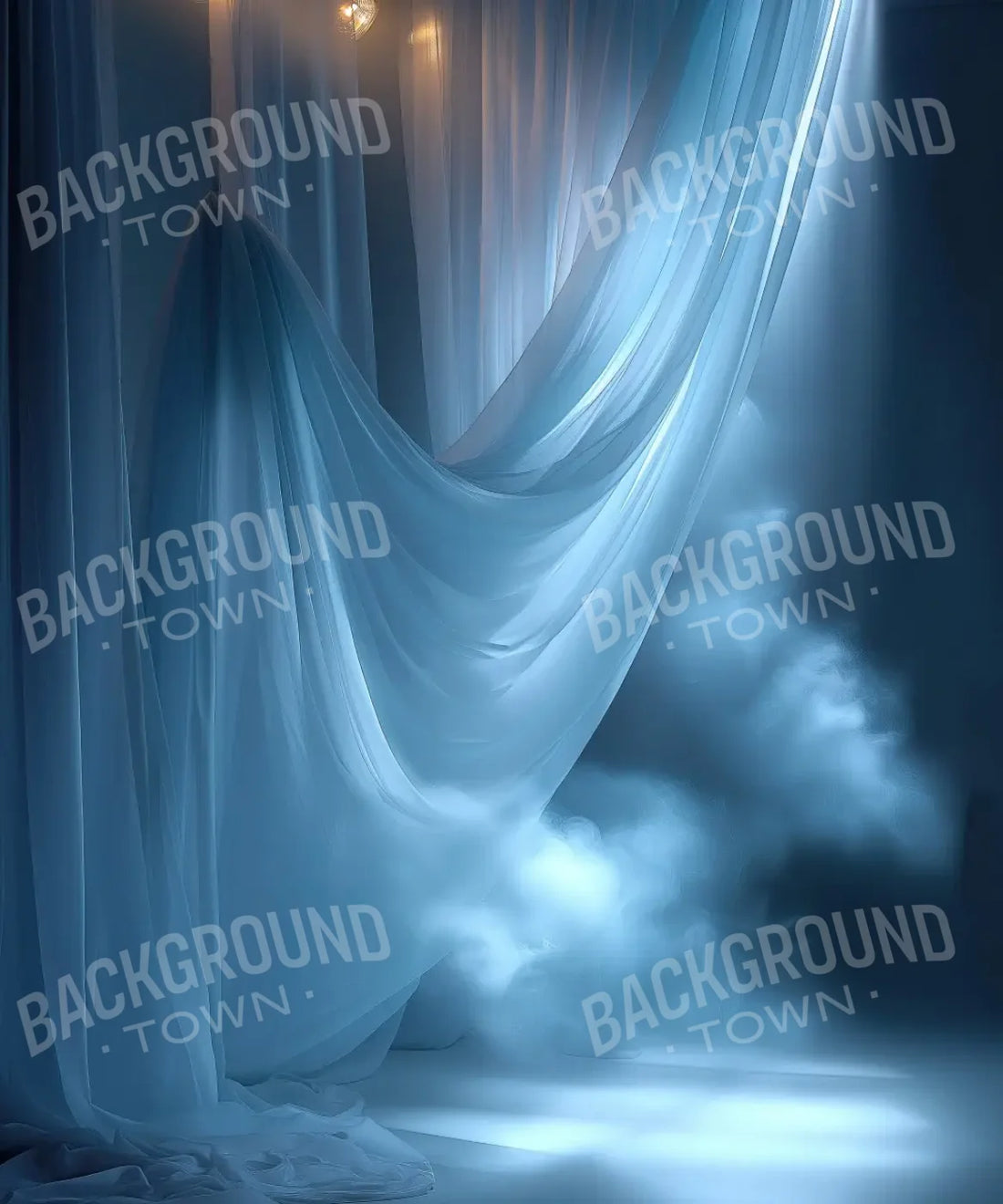 White Blue  Backdrop for Photography